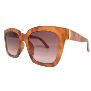 Tommy Hilfiger Brown Tortoise Oversized Sunglasses - LENSES FAIR/FRANES GOOD